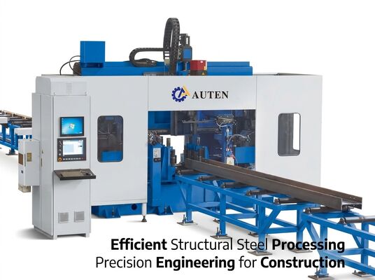 Construction Engineering Bridge Project Cnc Beam Drilling Machine Line BT40 Main Spindle