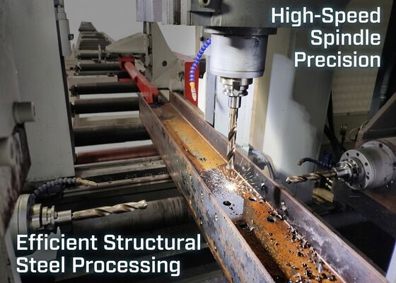 Model BHD500/3 CNC H-Section Steel Combined Processing Machine 100~3000r/Min Spindle Speed