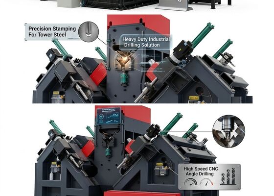 Πρότυπο JNC2532 Cnc Angle Steel Drilling Marking Processing Line με κανάλι τροφοδοσίας