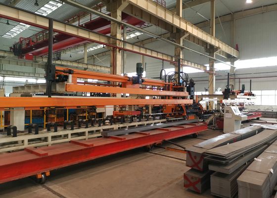 Γραμμή Παραγωγής Διάτρησης CNC Επίπεδης Πλάκας Διαμήκους Δοκού Οχημάτων Βαρέως Τύπου