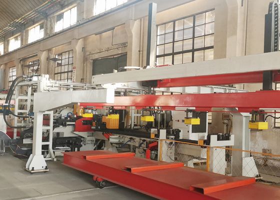 4000 - 8000mm Μήκος Αυτοκινήτου Διαμήκης Δοκός Επίπεδη Πλάκα 1200KN Ονομαστική Δύναμη CNC Γραμμή Παραγωγής Διάτρησης Μοντέλο FPCP120