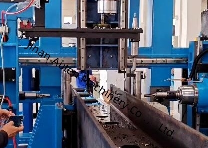 3 Σετ Εργαλειοφυλλάδιο 3D CNC H Beam Drilling Tapping And Cutting Machine Φ10 Υδραυλική μονάδα σήμανσης Μέγεθος χαρακτήρα