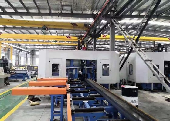 Μέθοδος ελέγχου PLC CNC 3D I Beam Drilling Shearing Machine Line 3×11KW Δύναμη κινητήρα