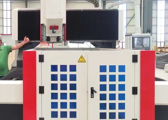 Μέγεθος 1200x1200mm Χάλυβας φλάντζες πλάκας Επεξεργασία CNC τρυπάνι με τρυπάνι πλάτος 18mm T-slot