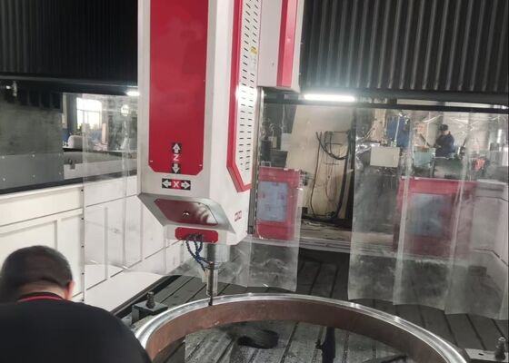 Πρότυπο PHD4080 Τύπος Gantry κινούμενη CNC τρυπαντική φρένα για ανταλλακτήρα θερμότητας