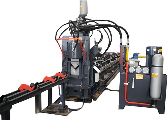 High-Speed Automatic CNC Hydraulic Punching Marking Cutting Machine 3 CNC Axes Angle Drilling Steel Connecting Plate for Communication