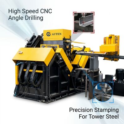 40 mm Max διάμετρος τρυπείας Cnc γωνία ατσάλινη γραμμή τρυπείας μηχανή με εξωτερική ψύξη