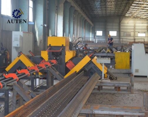 Με ειδικό σχεδιασμό Cnc γωνιακή χάλυβα τρυπήματος μηχανή σήμανσης 34 × 8 × 3m συνολική διάσταση